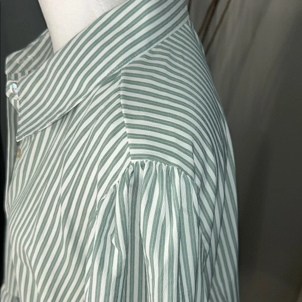 Zac & Rachel Mint and White Striped Shirt